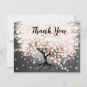 ピンクハートリーフツリーブライダルシャワー招待状 招待状 (正面)