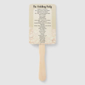 ピンクハートリーフツリー結婚式 プログラム ハンドファン (裏面)