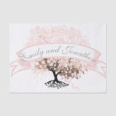 ピンクハートリーフ結婚の木 薄葉紙 (正面)