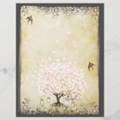 ピンクハートリーフ結婚ツリーのメニュー (裏面)