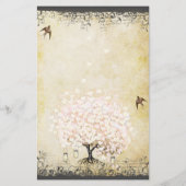 ピンクハートリーフ結婚ツリーのメニュー (裏面)