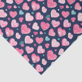 ピンクハートロマンスラブパターン バレンタインデー 薄葉紙 (詳細)