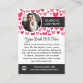 ピンクハートロマンス作家ブックリリースマーケティング 名刺 (裏面)