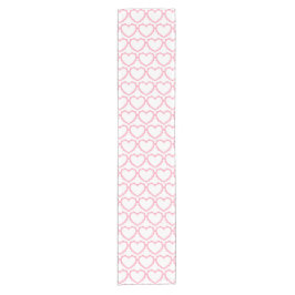 ピンクハートロマンチックなピンクと白の国 ショートテーブルランナー