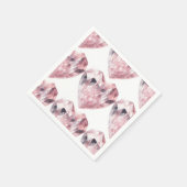 ピンクハートローズクォーツラブクリスタルパーティー スタンダードカクテルナプキン (角)