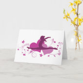 ピンクハート体操の飛躍 カード (黄色い花)