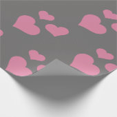 ピンクハート包装紙 ラッピングペーパー (角)