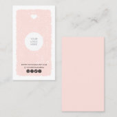 ピンクハート名刺 名刺 (正面/裏面)