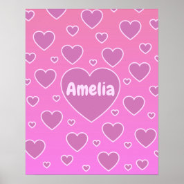 ピンクハート名門私立校風のの美学ポスター ポスター