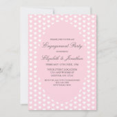 ピンクハート婚約パーティ 招待状 (正面)