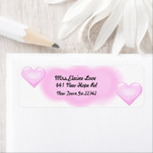 ピンクハート差出人住所ラブル ラベル (インサイチュ)