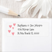 ピンクハート差出人住所ラベル ラベル (インサイチュ)