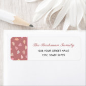 ピンクハート差出人住所ラベル ラベル (インサイチュ)