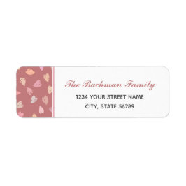 ピンクハート差出人住所ラベル ラベル