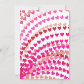 ピンクハート振りかけるバレンタインデーの写真カード シーズンカード (裏面)