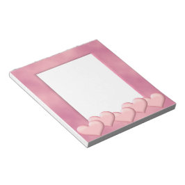 ピンクハート枠 ノートパッド