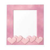 ピンクハート枠 ノートパッド (正面)