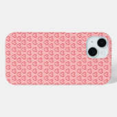 ピンクハート柄スマホケース Case-Mate iPhoneケース (裏面 (横))