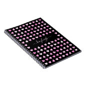 ピンクハート模様スパイラルフォトノートブック ノートブック (右側)