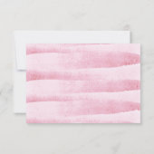 ピンクハート水彩結婚式RSVPカード 出欠カード (裏面)