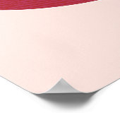 ピンクハート紙シール ポスター (角)