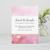 ピンクハート結婚式招待状 招待状 (スタンド正面)