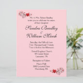 ピンクハート結婚式招待状 招待状 (スタンド正面)