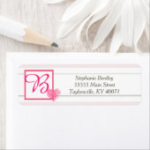 ピンクハート結婚紙吹雪差出人住所ラベル ラベル (インサイチュ)