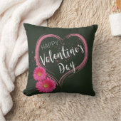 ピンクハート花バレンタインデー – 角枕 クッション (ブランケット)