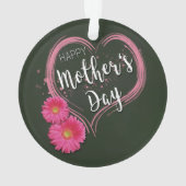 ピンクハート花母の日 – オーナメント (裏面)