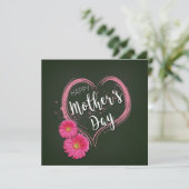 ピンクハート花母の日 – カード (スタンド正面)