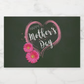 ピンクハート花母の日 – 食品ラベル フードラベル (シングルラベル)