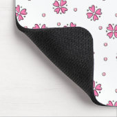 ピンクハート花花びらマウスパッド マウスパッド (コーナー)