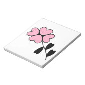 ピンクハート花 ノートパッド (回転)