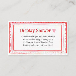 ピンクハート赤ちゃんシャワー表示シャワー エンクロージャーカード