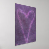 ピンクハート金ゴールドまたは銀箔プリント 箔ポスター (レイダウン)