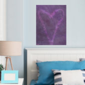 ピンクハート金ゴールドまたは銀箔プリント 箔ポスター (インサイチュ (寝室))