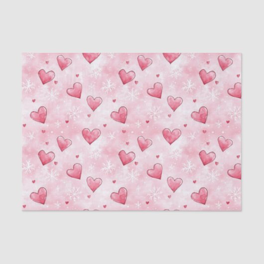 ピンクハート雪 薄葉紙 (正面)