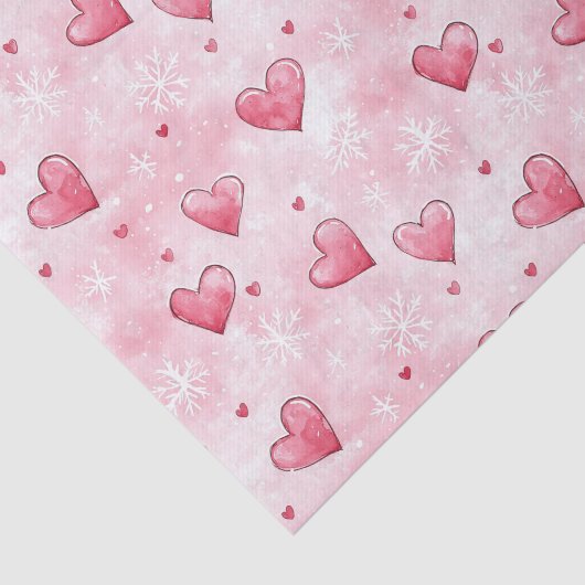 ピンクハート雪 薄葉紙 (詳細)