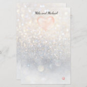 ピンクハート風船文具 便箋 (正面/裏面)