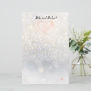 ピンクハート風船文具 便箋