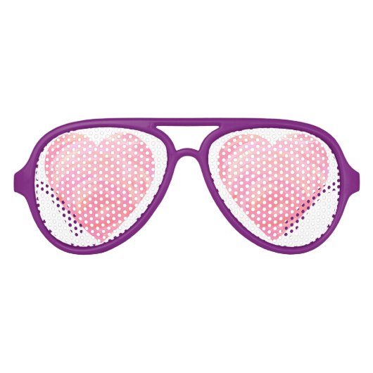 ピンクハート アビエーターサングラス (正面)