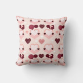 ピンクハート クッション (正面)