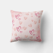 ピンクハート クッション (裏面)