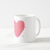 ピンクハート コーヒーマグカップ (正面右)