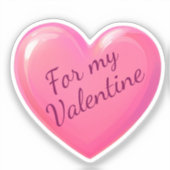 ピンクハート シール (正面)