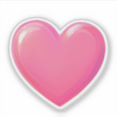 ピンクハート シール (正面)