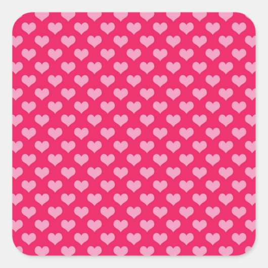ピンクハート スクエアシール (正面)