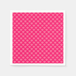 ピンクハート スタンダードカクテルナプキン