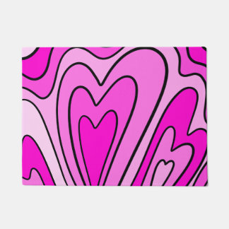 ピンクハート ドアマット